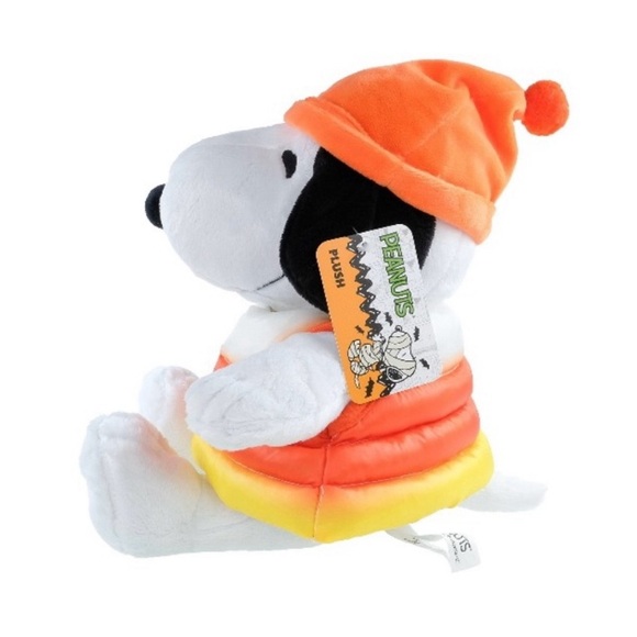 Ruz Peanuts Candy Corn Snoopy Puffer Vest Hat Fall Halloween Plushed Stuff Toy - Picture 2 of 9